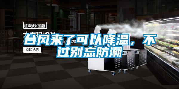 臺風來了可以降溫，不過別忘防潮