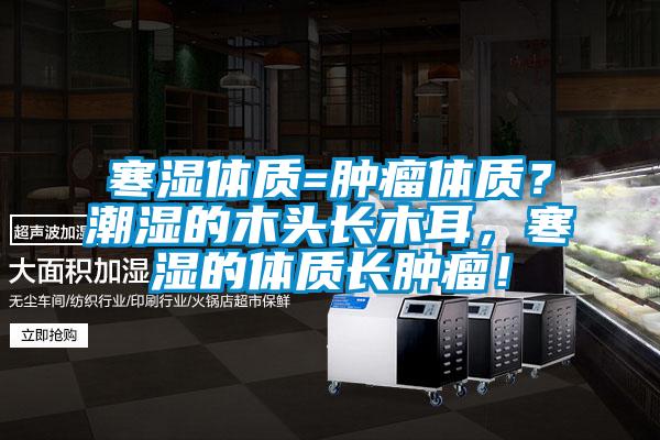 寒濕體質(zhì)=腫瘤體質(zhì)？潮濕的木頭長木耳，寒濕的體質(zhì)長腫瘤！