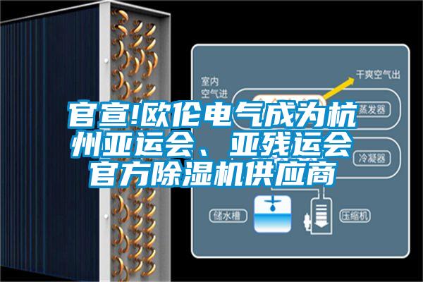 官宣!歐倫電氣成為杭州亞運會、亞殘運會官方除濕機供應商