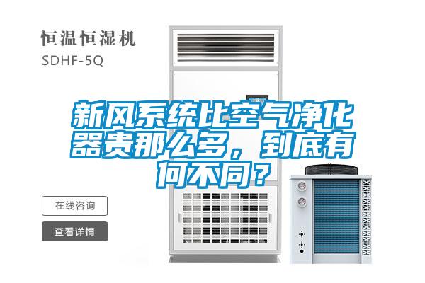 新風系統比空氣凈化器貴那么多，到底有何不同？