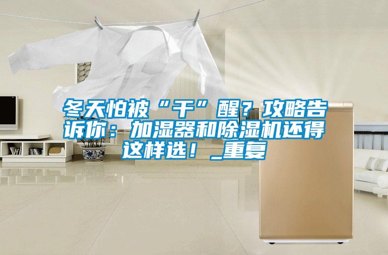 冬天怕被“干”醒？攻略告訴你：加濕器和除濕機還得這樣選！_重復