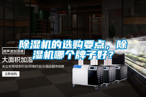 除濕機的選購要點，除濕機哪個牌子好？