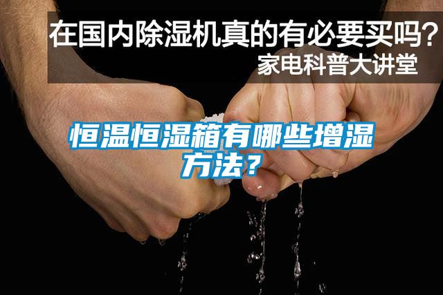 恒溫恒濕箱有哪些增濕方法？