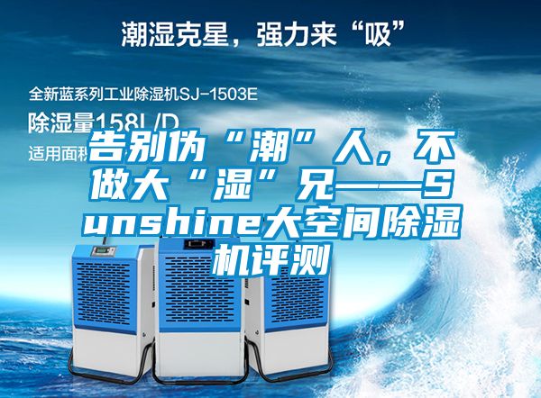告別偽“潮”人，不做大“濕”兄——Sunshine大空間除濕機(jī)評(píng)測(cè)