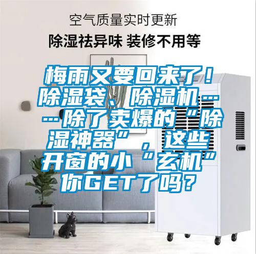 梅雨又要回來了！除濕袋、除濕機……除了賣爆的“除濕神器”，這些開窗的小“玄機”你GET了嗎？